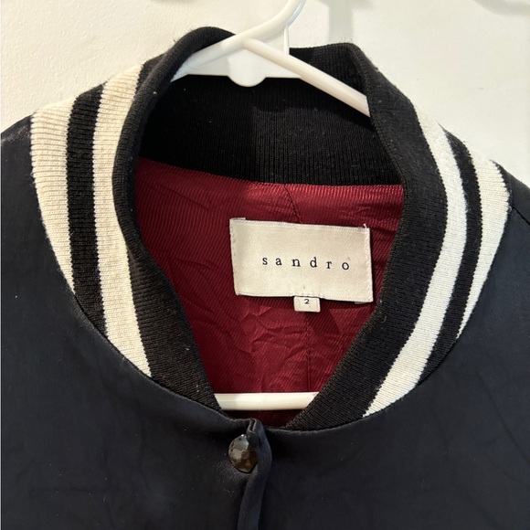 Sandro black bomber jacket - Picture 4 of 7